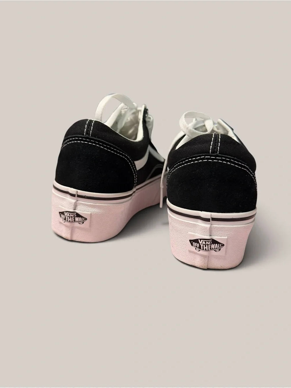 Vans Old Skool platform black & white sneakers